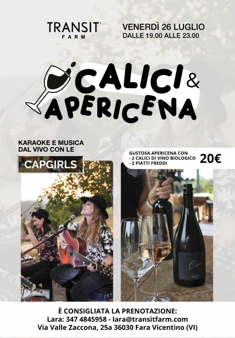 Calici & Apericena - Venerdì 26 Luglio